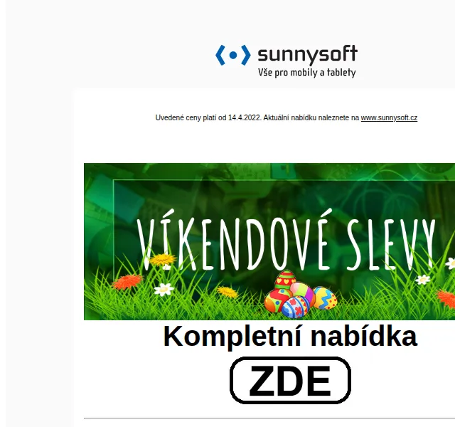 Sunnysoft: Velikonoční výprodej 2022 – červen 2026 | Nuslet.cz