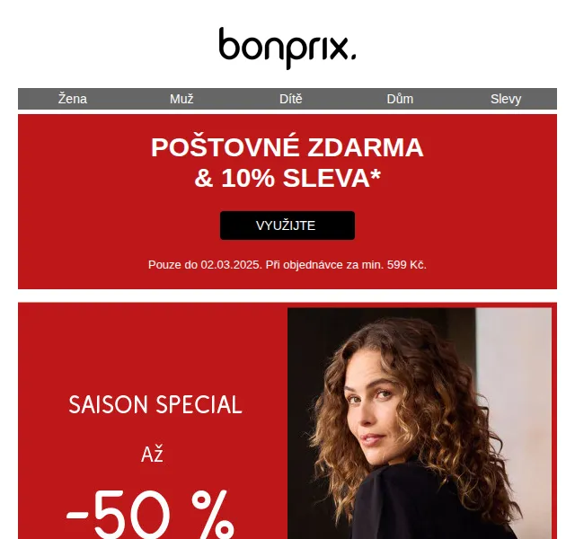 bonprix: poštovné ZDARMA a 10% sleva – červen 2026 | Nuslet.cz