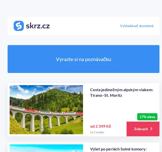 Vánoce na Skrz: poznávací zájezdy se slevou až 52 % – červen 2026 | Nuslet.cz