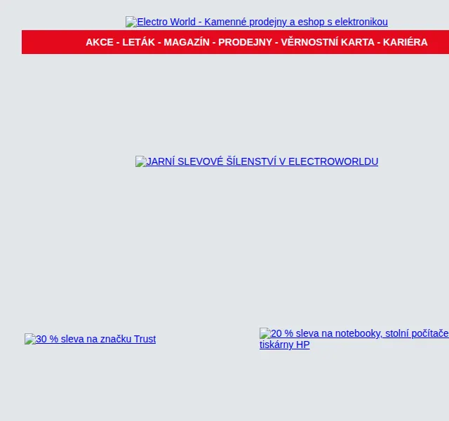 Electro World: slevy až 30 % na vybrané značky – duben 2023 | Nuslet.cz