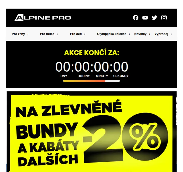 ALPINE PRO: Extra sleva 20 % na bundy a kabáty – červenec 2026 | Nuslet.cz
