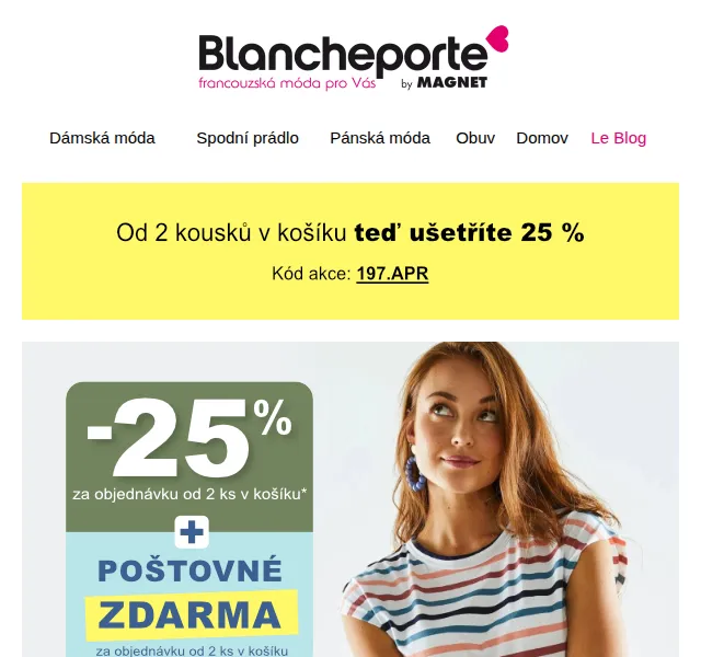 Blancheporte: aprílová sleva na módu – červen 2026 | Nuslet.cz
