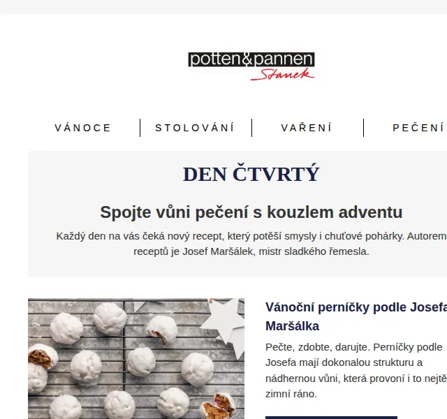 Potten & Pannen: Klasika adventu – perníčky podle Josefa Maršálka – červen 2026 | Nuslet.cz