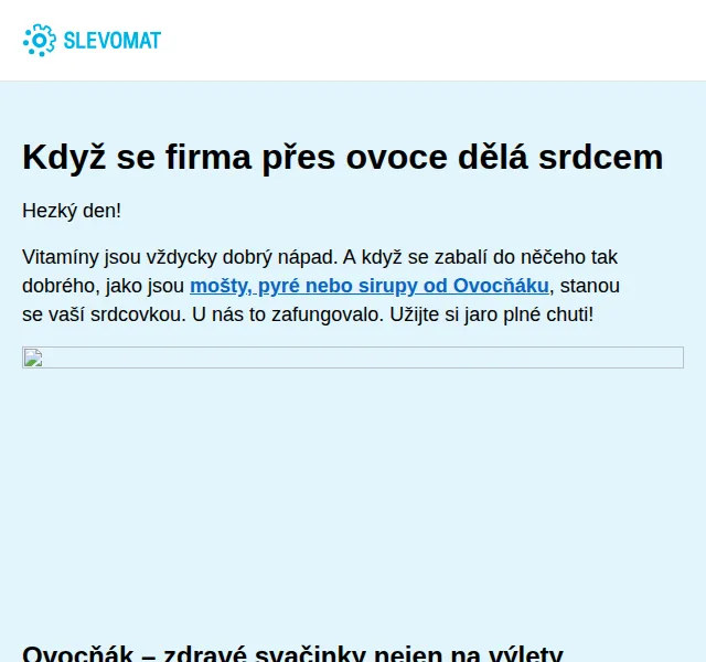Slevomat: Ovocňák sleva až 20 % – červen 2026 | Nuslet.cz