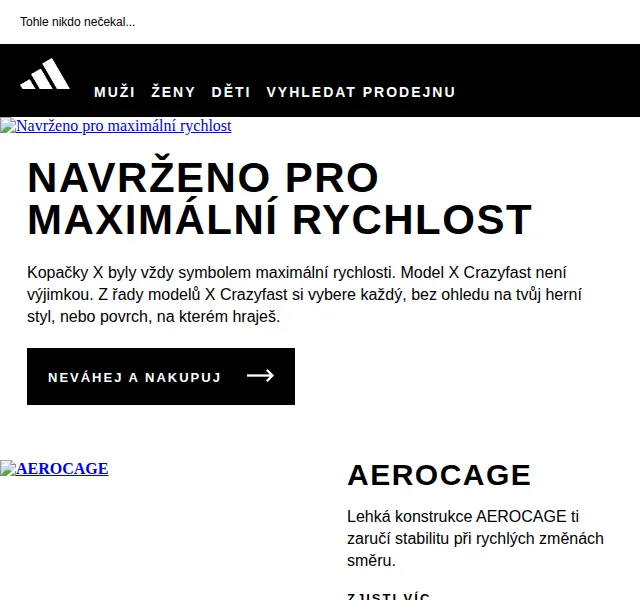 adidas: X Crazyfast fotbalové kopačky – červen 2026 | Nuslet.cz