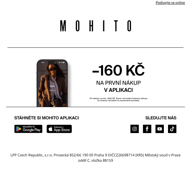 MOHITO: Sleva 20 % na košile a šortky – Červen 2026