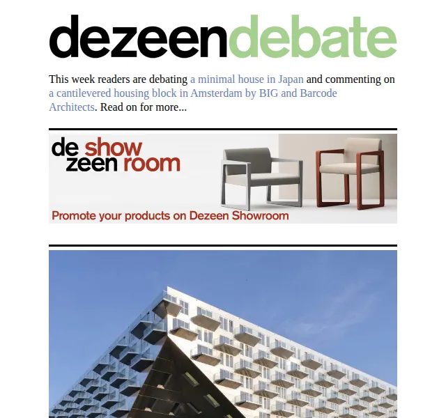 Dezeen Daily: To nejlepší z designu a architektury za červen 2026 | Nuslet.cz