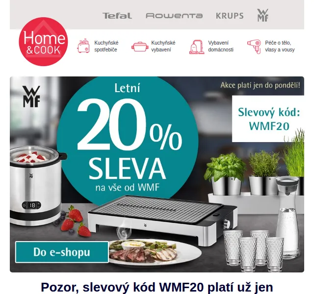 Home & Cook: Sleva 20 % na WMF – červen 2026 | Nuslet.cz
