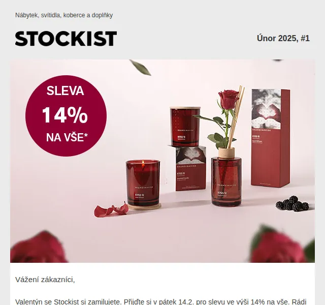 Stockist: Valentýnská sleva 14 % na vše – červen 2026 | Nuslet.cz