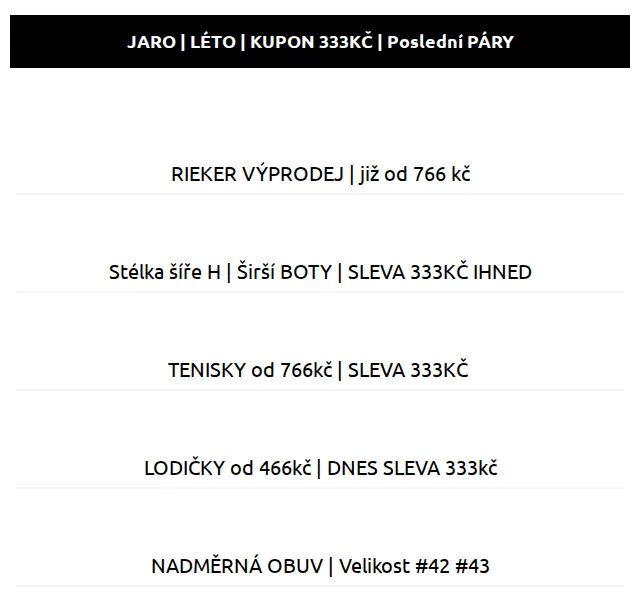 Eliteshoes: extra sleva 333 Kč na značky Rieker, Tamaris – červen 2026 | Nuslet.cz