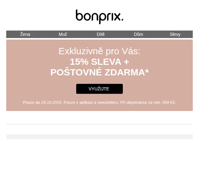 bonprix: 15% sleva a poštovné zdarma – červen 2026 | Nuslet.cz
