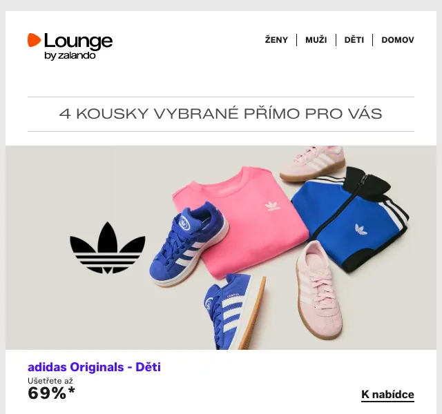 Lounge by Zalando: až 75 % sleva na adidas, Vans – červen 2026