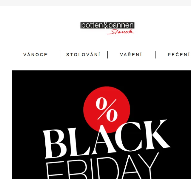 Potten & Pannen: Black Friday slevy až 50 % – listopad 2025 | Nuslet.cz