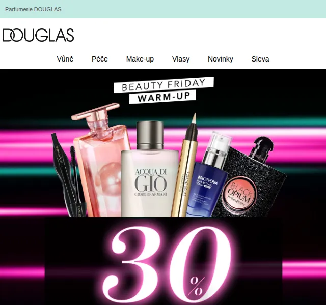 Douglas CZ: 30% sleva na značky Armani, Prada, YSL – červen 2026 | Nuslet.cz