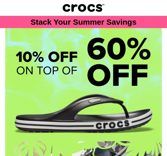 Crocs: Sleva 60 % + extra 10 % – Červenec 2026 | Nuslet.cz