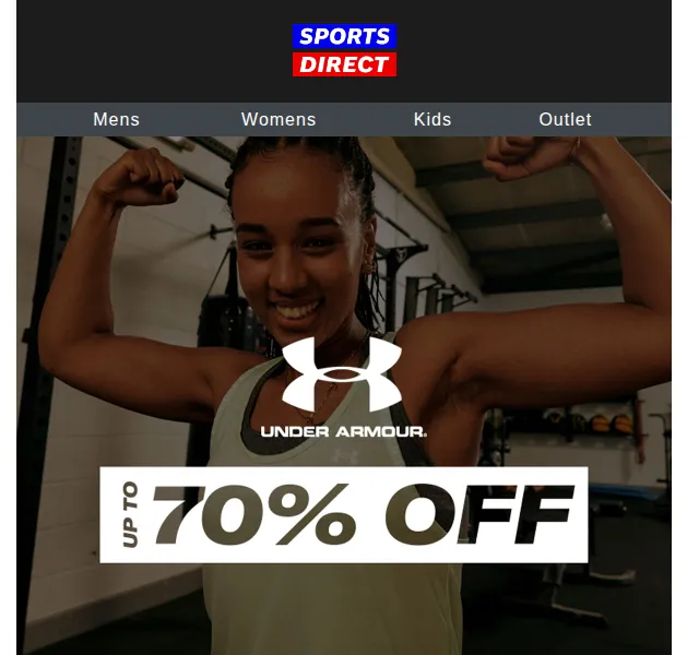 Sportsdirect.com: Až 70% sleva na Under Armour – červen 2026 | Nuslet.cz