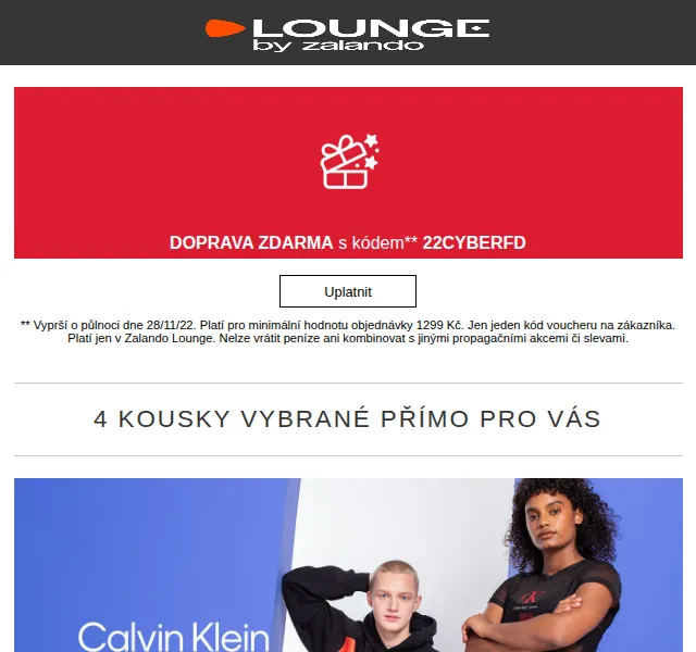 Lounge by Zalando: Calvin Klein až 80% sleva – červen 2026 | Nuslet.cz
