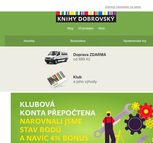 KnihyDobrovsky.cz: 4% bonus k bodům – červenec 2026 | Nuslet.cz