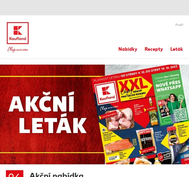 Kaufland: Nescafé, maso, Staropramen – XXL slevy – říjen 2023 | Nuslet.cz