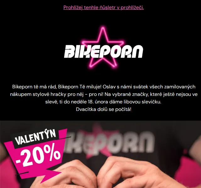 Bikeporn: sleva 20 % na vybrané značky – červen 2026 | Nuslet.cz