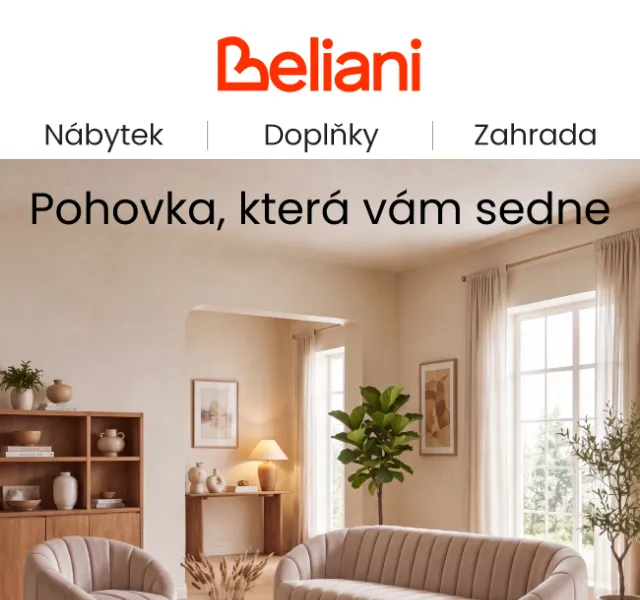 Beliani.cz: Pohovky až -33 % – červenec 2026 | Nuslet.cz