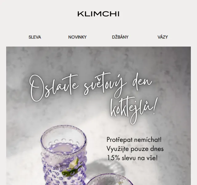 KLIMCHI: 15% sleva na vše – červen 2026 | Nuslet.cz