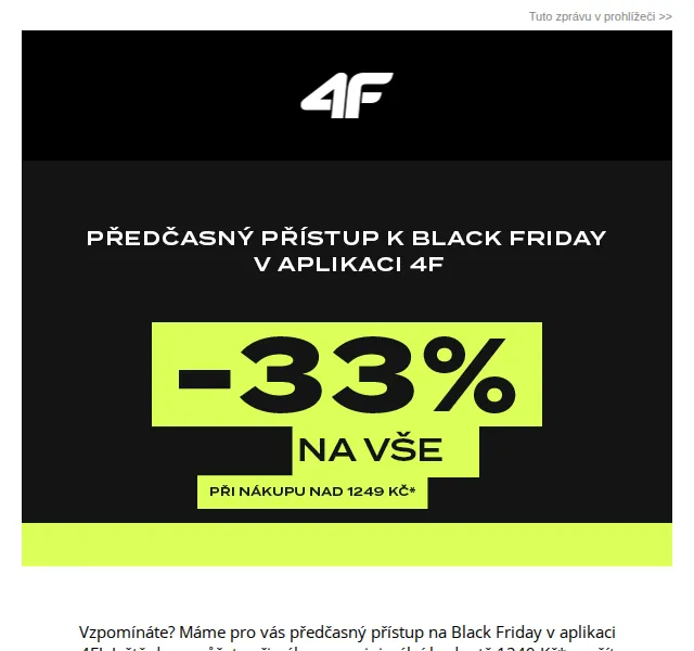 4Fstore.cz: Sleva -33 % na vše v aplikaci – červenec 2026 | Nuslet.cz
