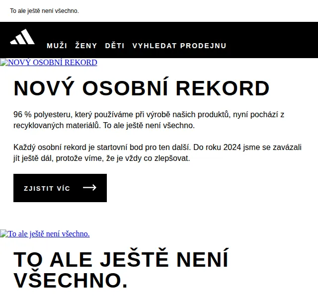 Adidas: 96% recyklovaný polyester – červen 2026 | Nuslet.cz
