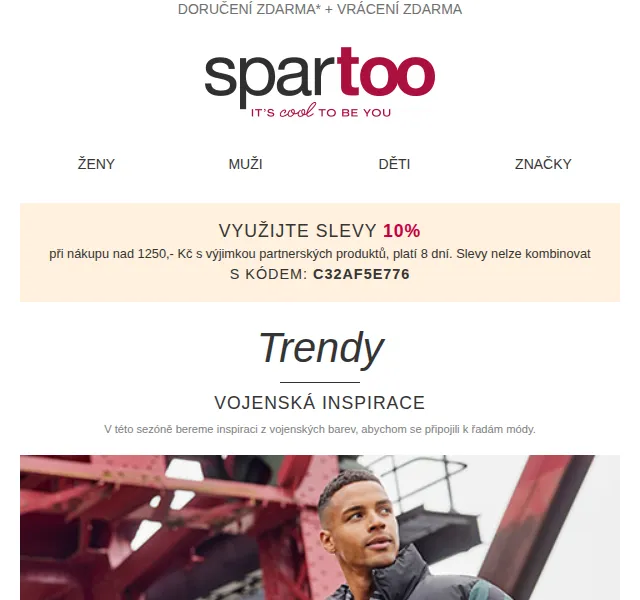 Spartoo: Sleva 10 % na boty a módu – červen 2026 | Nuslet.cz