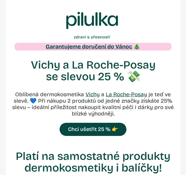 Pilulka.cz: Sleva 25 % na Vichy a La Roche-Posay – červenec 2026 | Nuslet.cz