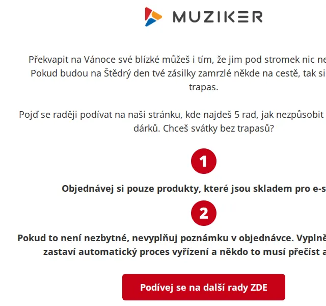 Muziker: vánoční dárky se slevou – červen 2026 | Nuslet.cz