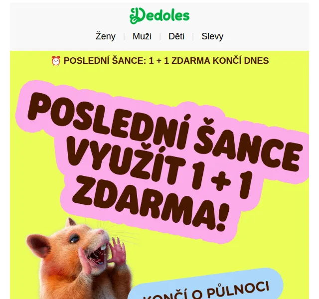 Dedoles: Akce 1+1 na ponožky a obuv – červen 2026 | Nuslet.cz