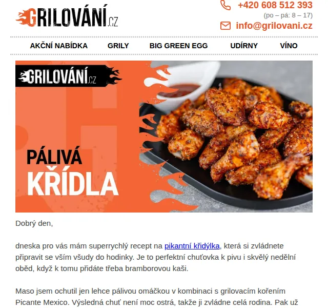 Grilování.cz - Tomáš Dytrych: Recept na pálivá křídla + grilovací koření – červen 2026 | Nuslet.cz