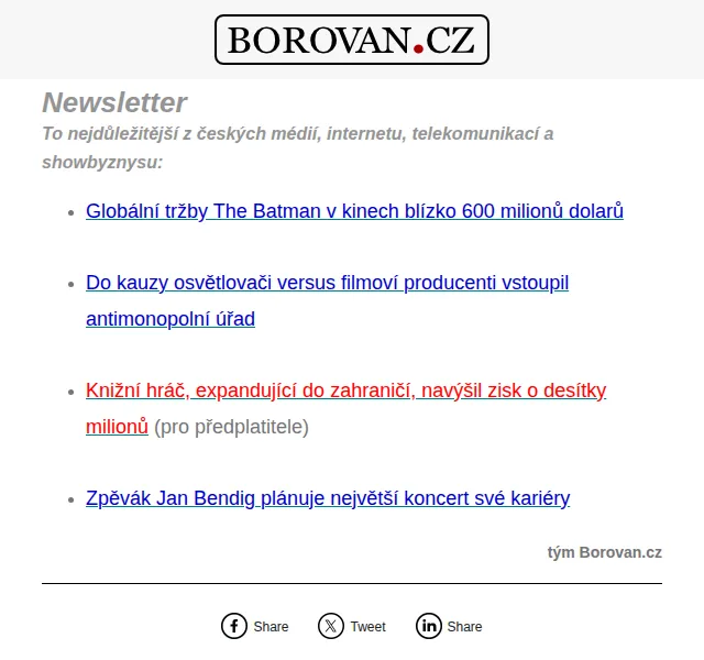 Aleš Borovan: Přehled novinek z médií a showbyznysu – červen 2026 | Nuslet.cz