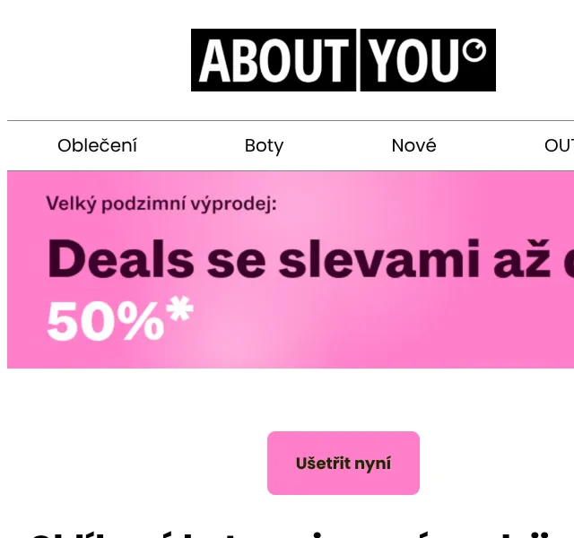 ABOUT YOU: Sleva až 50 % – podzimní výprodej