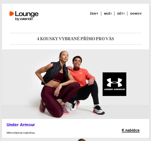 Lounge by Zalando: Under Armour, Vans akce – červen 2026 | Nuslet.cz