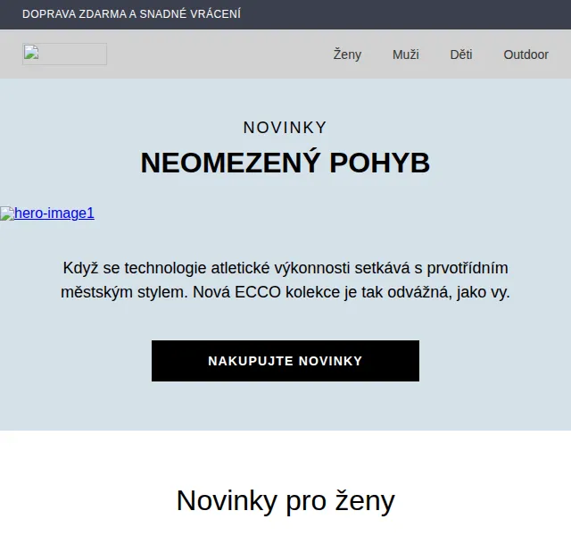 ECCO: Nová kolekce 2026 – atletický styl + doprava zdarma | Nuslet.cz