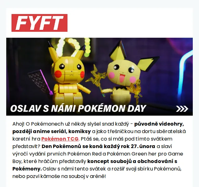 Zuzka | FYFT.cz: Den Pokémonů – karty, komiksy a merch – červen 2026 | Nuslet.cz