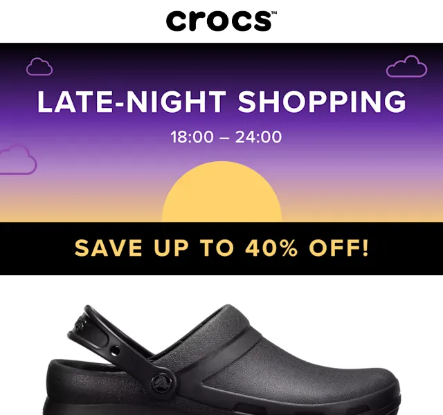 Crocs: 40% sleva po celý sortiment – červen 2026 | Nuslet.cz