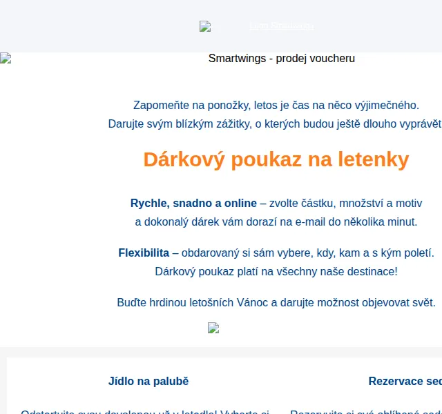 Smartwings: Dárkové vouchery na letenky – červen 2026 | Nuslet.cz