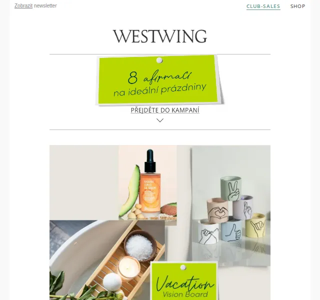 Westwing: Letní afirmace a vision boards – červen 2026 | Nuslet.cz