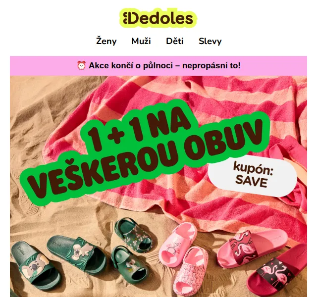 Dedoles: 2 páry obuvi za cenu 1 – akce končí dnes! Červenec 2026 | Nuslet.cz