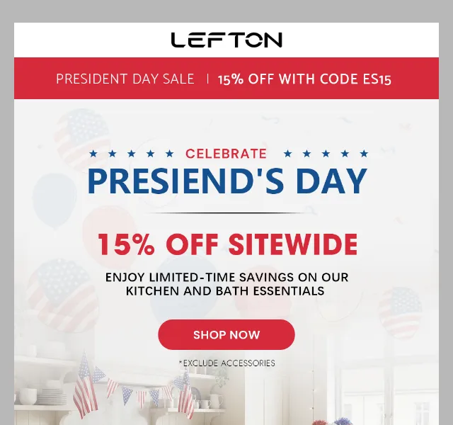 Lefton Sanitary: President's Day sleva až 45 % – červen 2026 | Nuslet.cz