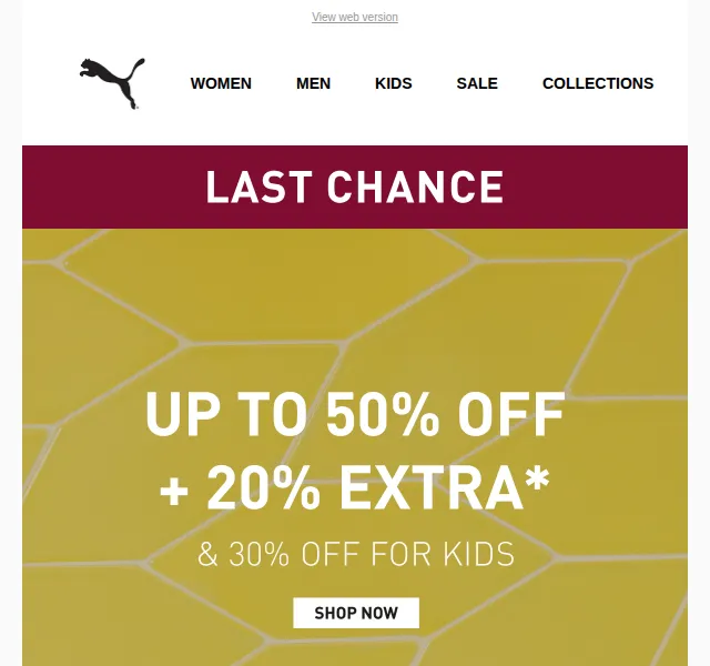 PUMA: Mid Season Sale až 50 % + 20 % extra – červen 2026 | Nuslet.cz