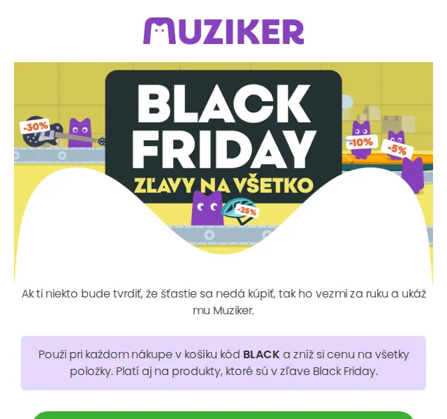 Muziker: Black Friday slevy – červen 2026 | Nuslet.cz