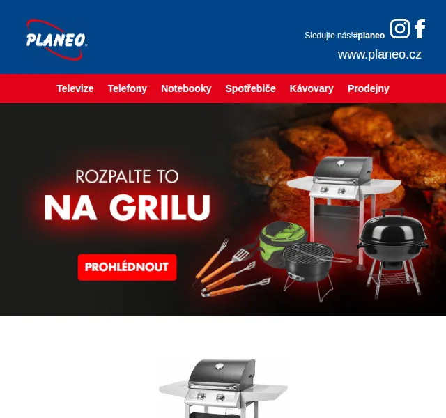 Planeo: Sleva 10 % na grily – červen 2026 | Nuslet.cz