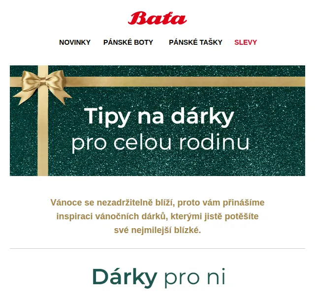 Baťa: Vánoční tipy na dárky – červen 2026 | Nuslet.cz