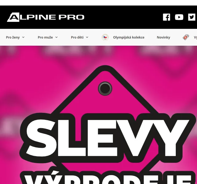 ALPINE PRO: AŽ 57% SLEVY – červen 2026 | Nuslet.cz
