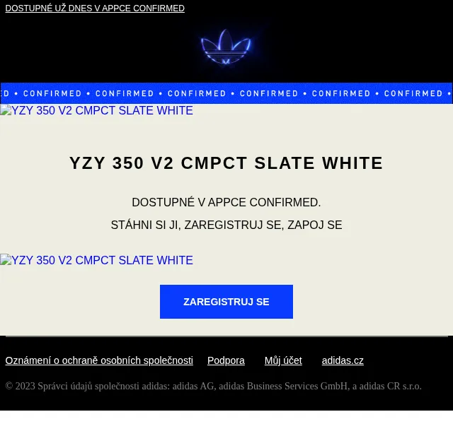 Adidas: YZY 350 V2 CMPCT SLATE WHITE – červen 2026 | Nuslet.cz