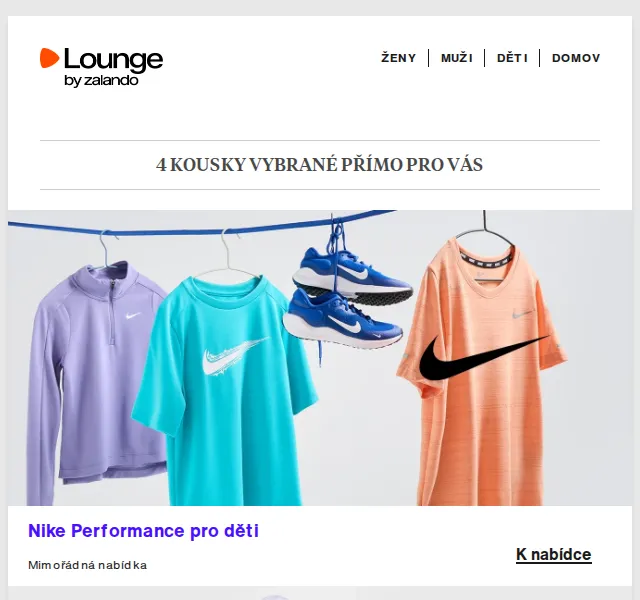 Lounge by Zalando: Nike, VILA, DKNY – sleva až 80 % – duben 2026
